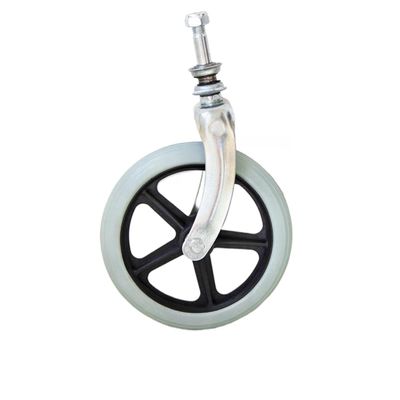 APSEQR Wheelchair Wheels Replacement with Bearings, Non Slip Wear Resistant Solid Rubber Tire for Manual Wheelchairs (Gray Small Wheel, 7 inch)