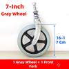 APSEQR Wheelchair Wheels Replacement with Bearings, Non Slip Wear Resistant Solid Rubber Tire for Manual Wheelchairs (Gray Small Wheel, 7 inch) view 2