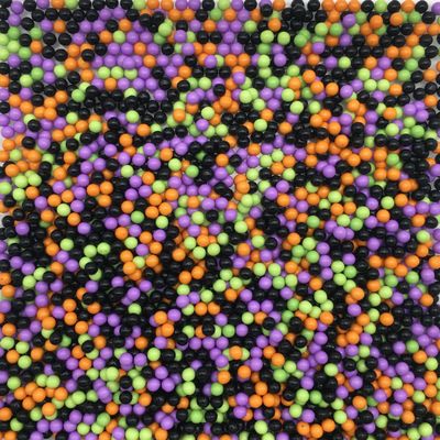 Sanderson Soiree Halloween Faux Nonpareil Sprinkles, 4mm Non-Edible Resin Caviar Beads for Crafts, Resin Art, Slime, and Decoden Decorations (Container)