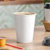 12 oz White Paper Hot Cups Disposable Coffee Cups Hot Drink Paper Cups for Latte Cappuccino Tea Chocolate (1000) view 2