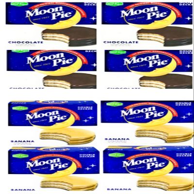 Marshmello Cookies Double Decker Bulk 64 Individually Wrapped Marshmello cookies 8 Boxes 8 Each Box Case lot 4 x Banana 4 x Chocolate