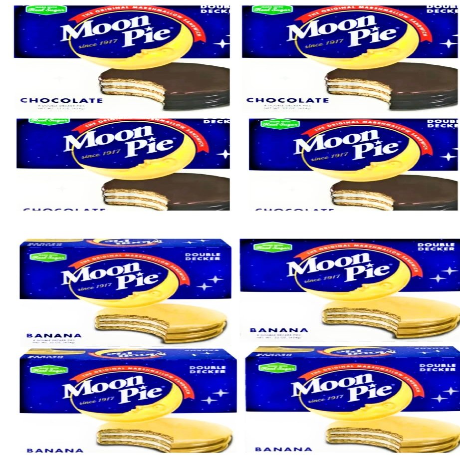 Marshmello Cookies Double Decker Bulk 64 Individually Wrapped Marshmello cookies 8 Boxes 8 Each Box Case lot 4 x Banana 4 x Chocolate