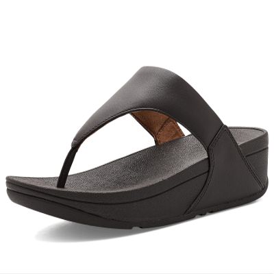 FitFlop Womens Lulu Leather Toepost Chocolate Brown 8 Medium