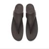 FitFlop Womens Lulu Leather Toepost Chocolate Brown 8 Medium view 3