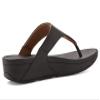 FitFlop Womens Lulu Leather Toepost Chocolate Brown 8 Medium view 4