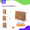 100 Kraft (Brown) Extra Large Paper Bags with Handles of 16" x 6" x 12" | Shopping Bags for Small Business, Food, Grocery Retail, Merchandise | Bulk DIY Gift Bags Wedding, Birthday, Party Favor view 2
