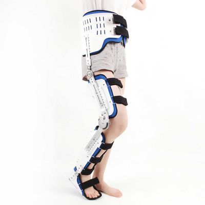 DJVHSRI Hinged Knee Support Brace Hinged Knee Brace,Knee Joint Fixation Bracket Adjustable Hip,Knee,Ankle and Foot Orthosis Support Joint Stabilizer(Right-M-Medium)