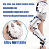 DJVHSRI Hinged Knee Support Brace Hinged Knee Brace,Knee Joint Fixation Bracket Adjustable Hip,Knee,Ankle and Foot Orthosis Support Joint Stabilizer(Right-M-Medium) view 2