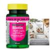 Biotin + Keratin Tablets, 10,000 mcg 60 Count | Daily Nutrient Support + Complimentary Vitamins & Minerals Guide view 1