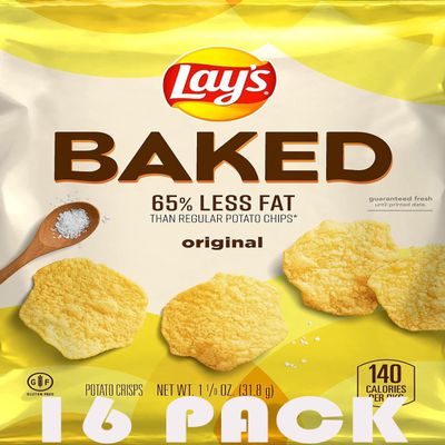 Baked Original Potato Crisps | 1.125 oz Snack Bags (Pack of 16) | Crunchy Value Pack with Mystery Gift | Single-Serve Chips for Lunch, Parties & On-the-Go Snacking | Bundled by SUPERDEALS