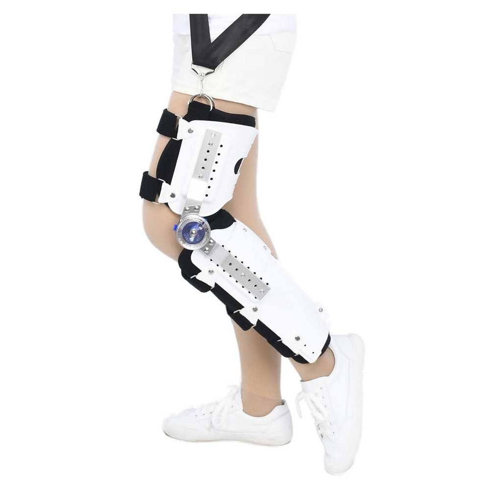 DJVHSRI Adjustable Knee Brace Support Hinged ROM Knee Brace Adjustable Knee Immobilizer Support for Arthritis,Acl,Pcl,Meniscus Tear,Tendon,Osteoarthritis,Post Op Recovery,One Siz