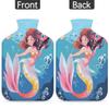 YPPAHHHH 2L Hot Water Bottle with Soft Cover Cartoon Mermaid Sea Fish Reusable Hot & Cold Therapy Bag for Pain Relief Menstrual Cramps, Feet Warmth Winter Gift view 4