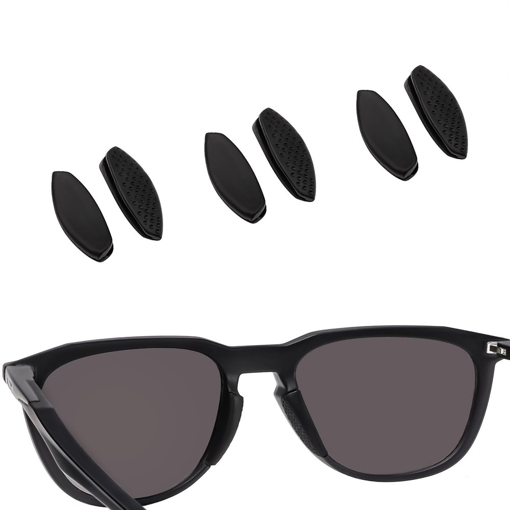 3 Pairs Replacement Nose Piece Nose Pads for Oakley Thurso OO9286 OO9286A Sunglasses Frame, Black Standard Size