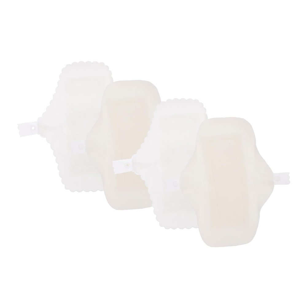 VALICLUD 4pcs Washable Reusable Menstrual Pads for Women Breathable Cotton Sanitary Pads with Lace Smooth Absorbent Feminine Hygiene for Period Leak Protection