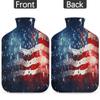 YPPAHHHH 2L Hot Water Bottle with Soft Cover USA Flag Firework Independense Day Reusable Hot & Cold Therapy Bag for Pain Relief Menstrual Cramps, Feet Warmth Winter Gift view 4