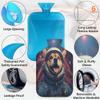 YPPAHHHH 2L Hot Water Bottle with Soft Cover Space Universe Dog AstronautReusable Hot & Cold Therapy Bag for Pain Relief Menstrual Cramps, Feet Warmth Winter Gift view 3