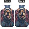 YPPAHHHH 2L Hot Water Bottle with Soft Cover Space Universe Dog AstronautReusable Hot & Cold Therapy Bag for Pain Relief Menstrual Cramps, Feet Warmth Winter Gift view 4