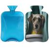 YPPAHHHH 2L Hot Water Bottle with Soft Cover Funny Dog Bathtub Reusable Hot & Cold Therapy Bag for Pain Relief Menstrual Cramps, Feet Warmth Winter Gift view 1