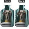 YPPAHHHH 2L Hot Water Bottle with Soft Cover Funny Dog Bathtub Reusable Hot & Cold Therapy Bag for Pain Relief Menstrual Cramps, Feet Warmth Winter Gift view 4