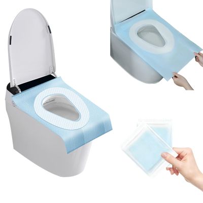 UEBDHSOJ 25 Pcs Disposable Toilet Seat Covers, Individually Wrapped, Large Waterproof Portable for Travel, Public Restroom, Hotel, Airplane,150pcs