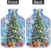YPPAHHHH 2L Hot Water Bottle with Soft Cover Christmas Tree Colorful Bubble Painting Reusable Hot & Cold Therapy Bag for Pain Relief Menstrual Cramps, Feet Warmth Winter Gift view 4