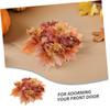 Alipis 2pcs Fall Candle Rings Wreaths with Artificial Pumpkin and Maple Leaf Garland for Thanksgiving Day Table Decor and Front Door Hanging Versatile Autumn Candle Holder Rings for view 3