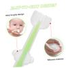 VALICLUD Soft Silicone Toothbrush with Tongue Scraper and Ergonomic Grip for Newborns and Gentle Gum Care Oral Cleaner Kit for Mouth Hygiene view 3