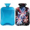 YPPAHHHH 2L Hot Water Bottle with Soft Cover Independense Day Firework USA FlagReusable Hot & Cold Therapy Bag for Pain Relief Menstrual Cramps, Feet Warmth Winter Gift view 1