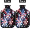 YPPAHHHH 2L Hot Water Bottle with Soft Cover Independense Day Firework USA FlagReusable Hot & Cold Therapy Bag for Pain Relief Menstrual Cramps, Feet Warmth Winter Gift view 4