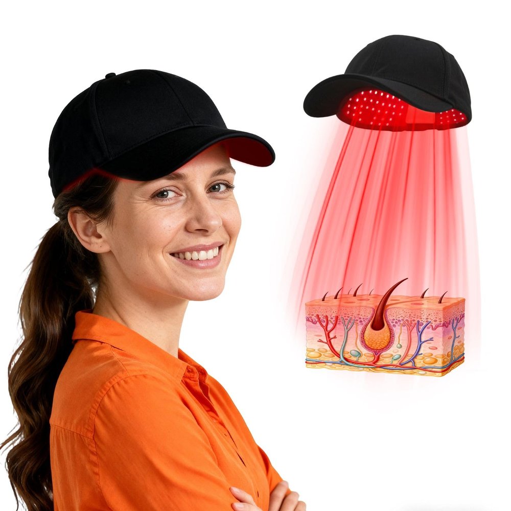 2026 Upgrade Wireless Laser Cap for Hair Regrowth,Rechargeable Red Light Therapy for Hair Growth
