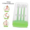 NOLITOY Silicone Toothbrush for Newborns Soft Finger Toothbrush Tongue Coating Cleaner Gum Brush for Gentle Oral Care Ergonomic Design with Transparent Stand for Easy Storage view 3