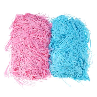 Abaodam 2pcs Colored Crinkle Cut Paper Shred Filler for Box Filling Decorative Grass Paper for Candy Packaging Lightweight Protective Shredded in Pink and Turquoise Basket Filler