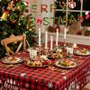 LAIAMER 194 Pcs Christmas Paper Plates & Napkins Sets,Christmas Dinnerware/Tableware Disposable Sets Including Cups Straws Plastic Cutlery Banner Tablecloth for Xmas Party Supplies,Serves 24 Guests view 2