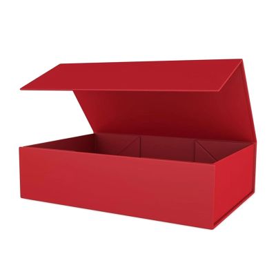 Gift Box With Lid For Present, Magnetic Closure Rectangle Collapsible, Groomsman Proposal, Wedding(Red,1pcs)