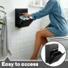 Kritkin Sanitary Napkin Disposal Receptacle Wall Mounted, Commercial Restroom Feminine Hygiene Waste Bin with 100 Black Liner Bags, Metal Tampon Disposal Container for Office, Clinic, Hotel Bathroom view 4