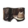 Cowboy Black Hat Western Boots Sleep Eye Mask Ultra Soft Comfortable Sleeping Masks Blockout Adjustable Eye and Ear Cover for Women Men Deep Rest Travel Work Home view 1