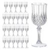 JUSONEY Vintage Plastic Wine Glasses,Crystal Textured Plastic Goblets,Disposable Wine Glasses for Parties,Weddings,Elegant Events(24pcs-Clear) view 1