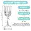 JUSONEY Vintage Plastic Wine Glasses,Crystal Textured Plastic Goblets,Disposable Wine Glasses for Parties,Weddings,Elegant Events(24pcs-Clear) view 2