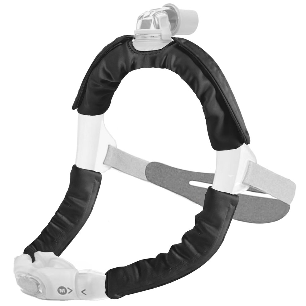 3 Packs Satin CPAP Strap Covers, CPAP Strap Cushions, Comfort CPAP Face Mask Cushion Pads CPAP Mask Covers to fit Dreamwear Universal Silky CPAP Headgear Pads for Reducing Red Marks(Black)