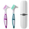 Clofiak 2Pcs Denture Cleaning Brush Kit, False Teeth Toothbrush with Case view 1