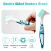 Clofiak 2Pcs Denture Cleaning Brush Kit, False Teeth Toothbrush with Case view 4