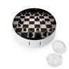 FodPand International Chess Contact Lens Case,Compact Portable Circle Contacts Lenses Case with Mirror Tweezers Contacts Lenses Container for Travel Daily Life view 1