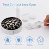 FodPand International Chess Contact Lens Case,Compact Portable Circle Contacts Lenses Case with Mirror Tweezers Contacts Lenses Container for Travel Daily Life view 3
