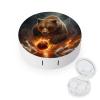 Bear Bowling Contact Lens Case Portable Travel Box Holder with Mirror view 1