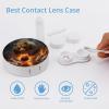 Bear Bowling Contact Lens Case Portable Travel Box Holder with Mirror view 3