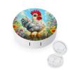 Chicken Contact Lens Case Portable Travel Box Holder with Mirror view 1