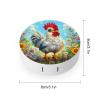 Chicken Contact Lens Case Portable Travel Box Holder with Mirror view 2
