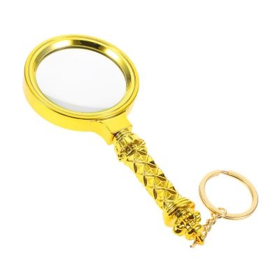 SEWACC Handheld Portable Magnifier for Seniors Electroplated Gold Reading Lens Lightweight Book Magnifier with High Definition Clear View for Newspapers and Daily Use