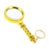 SEWACC Handheld Portable Magnifier for Seniors Electroplated Gold Reading Lens Lightweight Book Magnifier with High Definition Clear View for Newspapers and Daily Use view 1