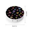 FodPand Pawful Paws Print Contact Lens Case,Compact Portable Circle Contacts Lenses Case with Mirror Tweezers Contacts Lenses Container for Travel Daily Life view 2